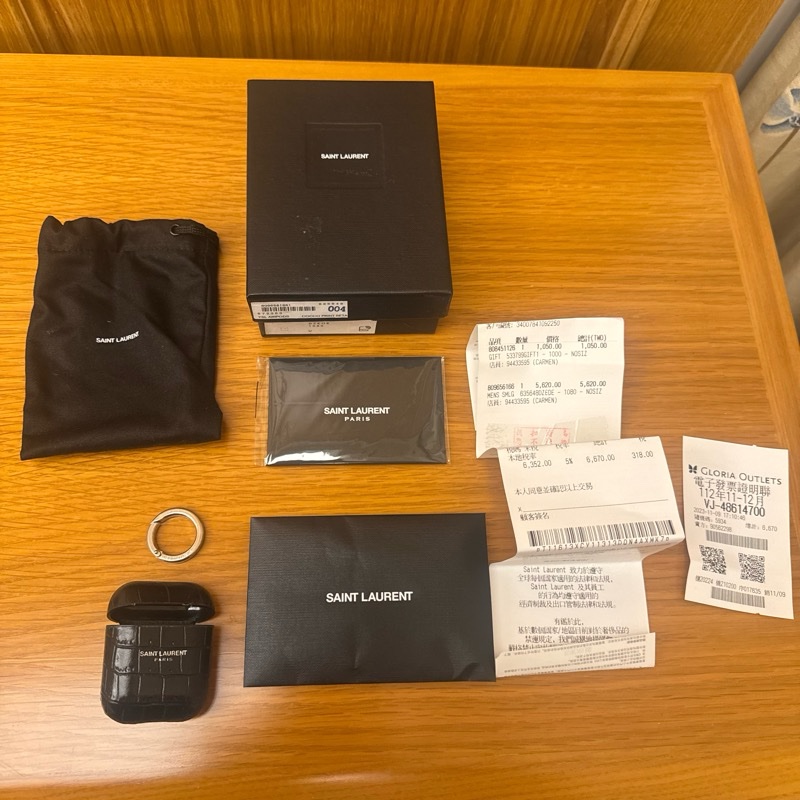 YSL AirPods 1/2代 保護殼 大全配-6