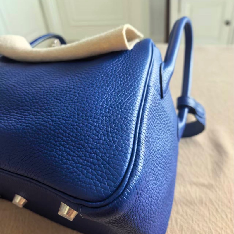 🌈Hermes💙Lindy 26💙電光藍銀扣💙99新🌈TC皮🌟愛馬仕🌟-3