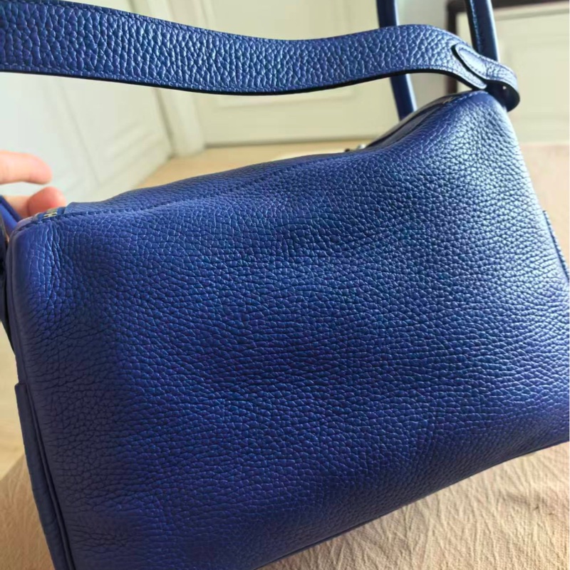 🌈Hermes💙Lindy 26💙電光藍銀扣💙99新🌈TC皮🌟愛馬仕🌟-6