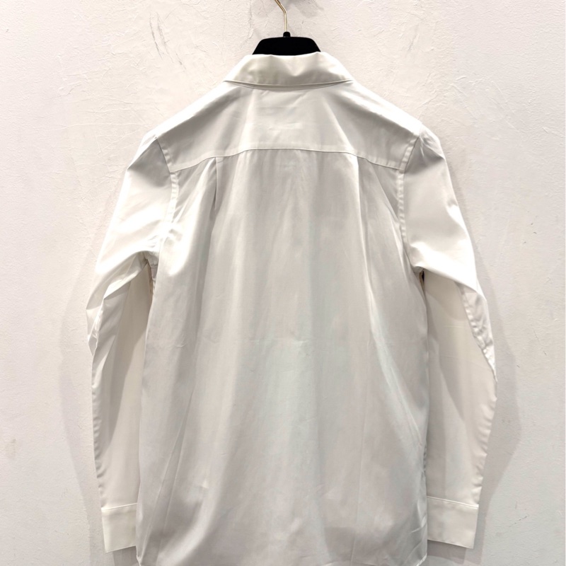 Burberry博柏利 棕色條紋兒童款白色長袖襯衫 10Y碼 貨號8030694-8