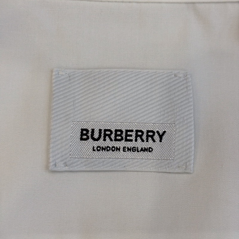 Burberry博柏利 棕色條紋兒童款白色長袖襯衫 10Y碼 貨號8030694-9