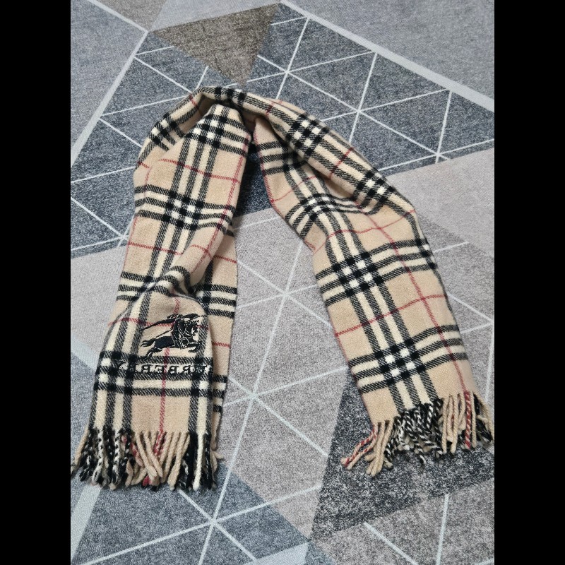 Burberry 100% 純羊毛 輕披肩 膝上毯 蓋毯 黑標-8