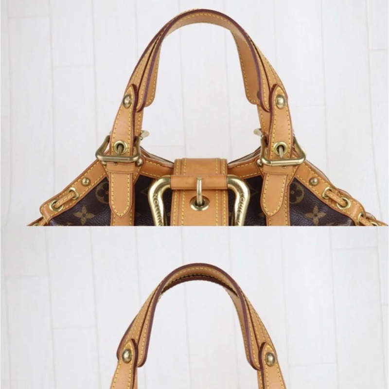 「JL 精品代購」9新 lv老花theda手提包-6