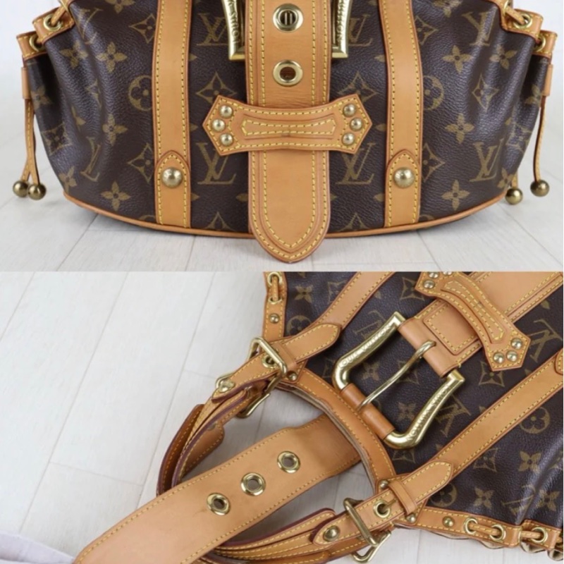 「JL 精品代購」9新 lv老花theda手提包-8