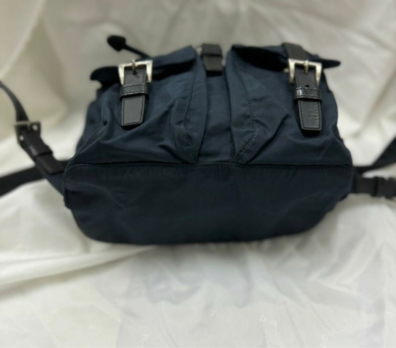 Prada Classic Nylon Backpack Prada 經典專櫃熱賣款帆布背包 海軍藍色背包 PRADA 背包-2