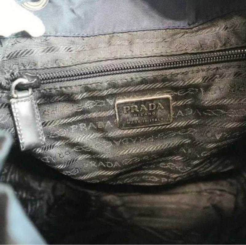 Prada Classic Nylon Backpack Prada 經典專櫃熱賣款帆布背包 海軍藍色背包 PRADA 背包-6