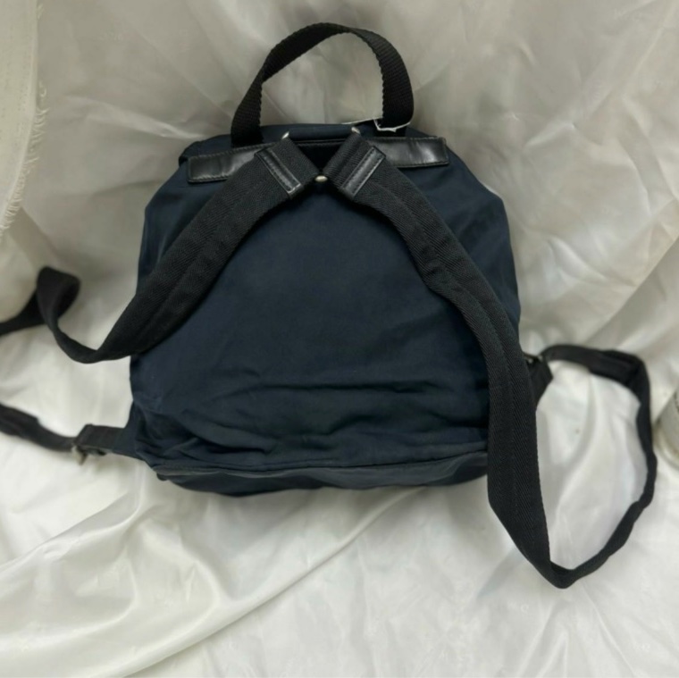 Prada Classic Nylon Backpack Prada 經典專櫃熱賣款帆布背包 海軍藍色背包 PRADA 背包-9