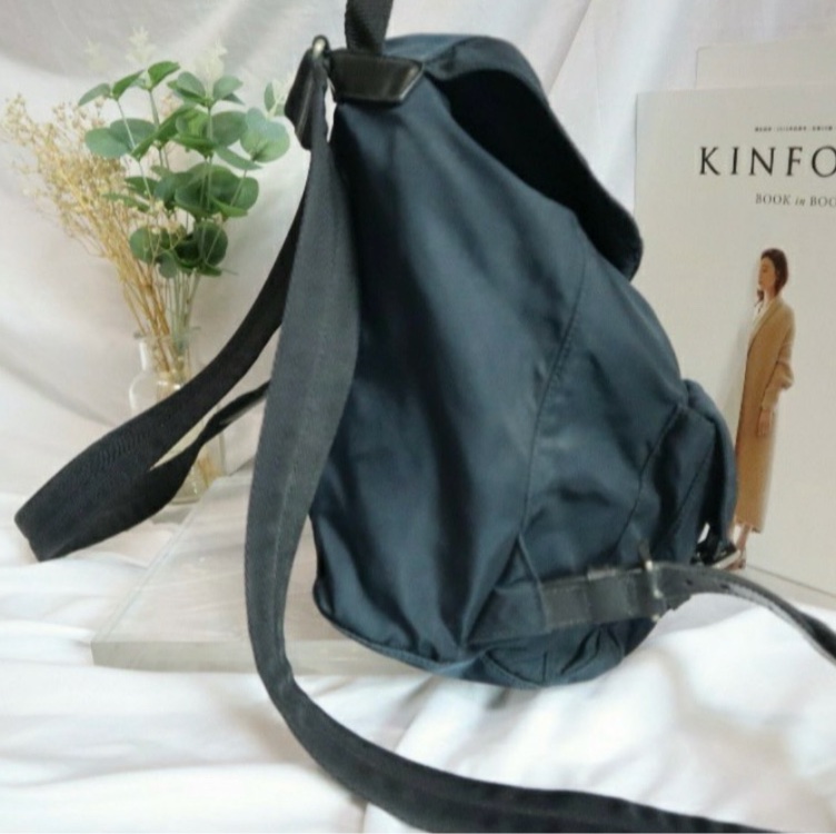 Prada Classic Nylon Backpack Prada 經典專櫃熱賣款帆布背包 海軍藍色背包 PRADA 背包-19