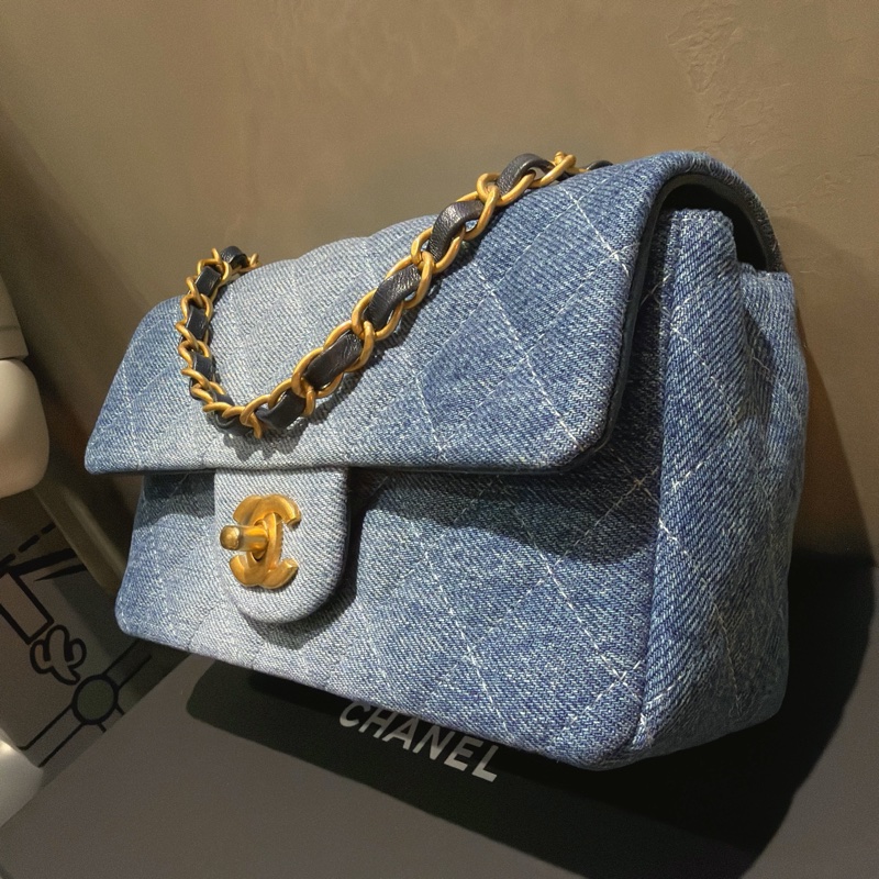 Chanel mini CF20 牛仔單寧®️全新 🆕-5