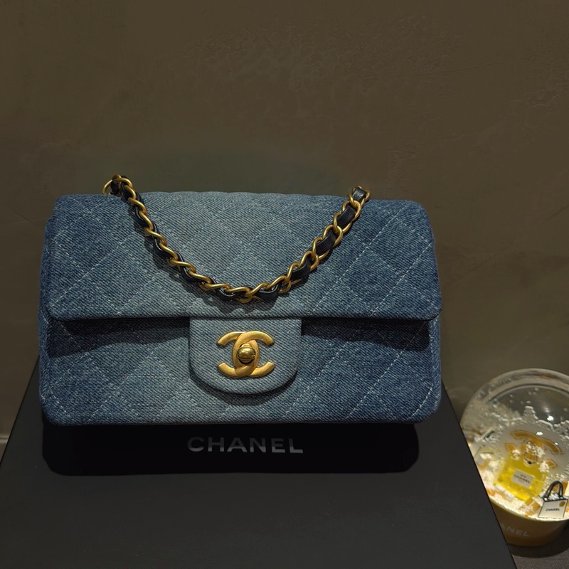 Chanel mini CF20 牛仔單寧®️全新 🆕-6