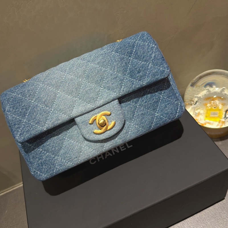 Chanel mini CF20 牛仔單寧®️全新 🆕-7