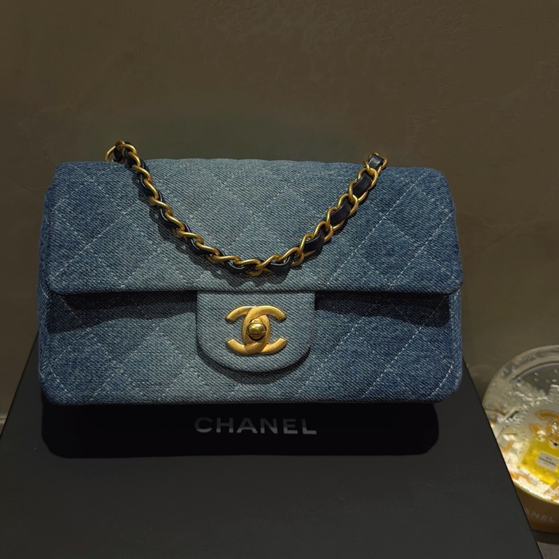 Chanel mini CF20 牛仔單寧®️全新 🆕-8