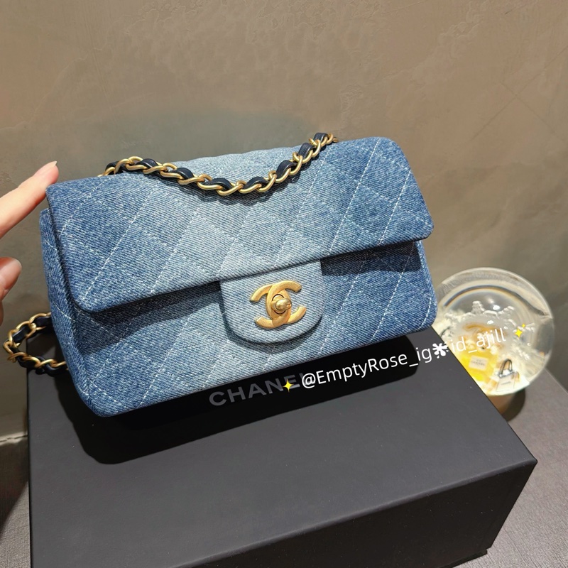 Chanel mini CF20 牛仔單寧®️全新 🆕gift-1
