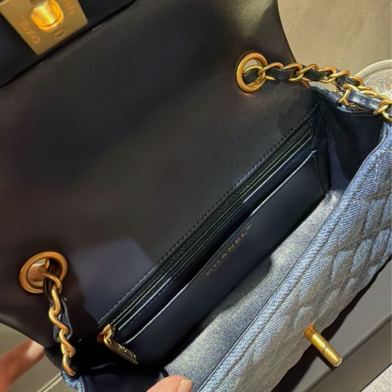 Chanel mini CF20 牛仔單寧®️全新 🆕gift-3