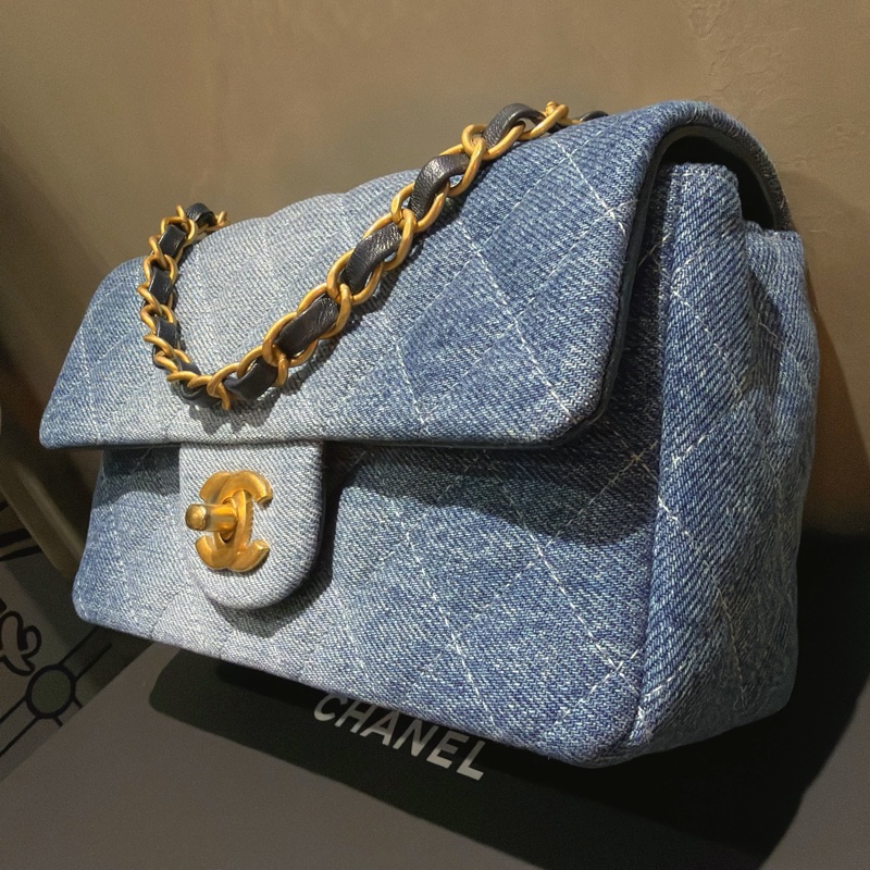 Chanel mini CF20 牛仔單寧®️全新 🆕gift-5