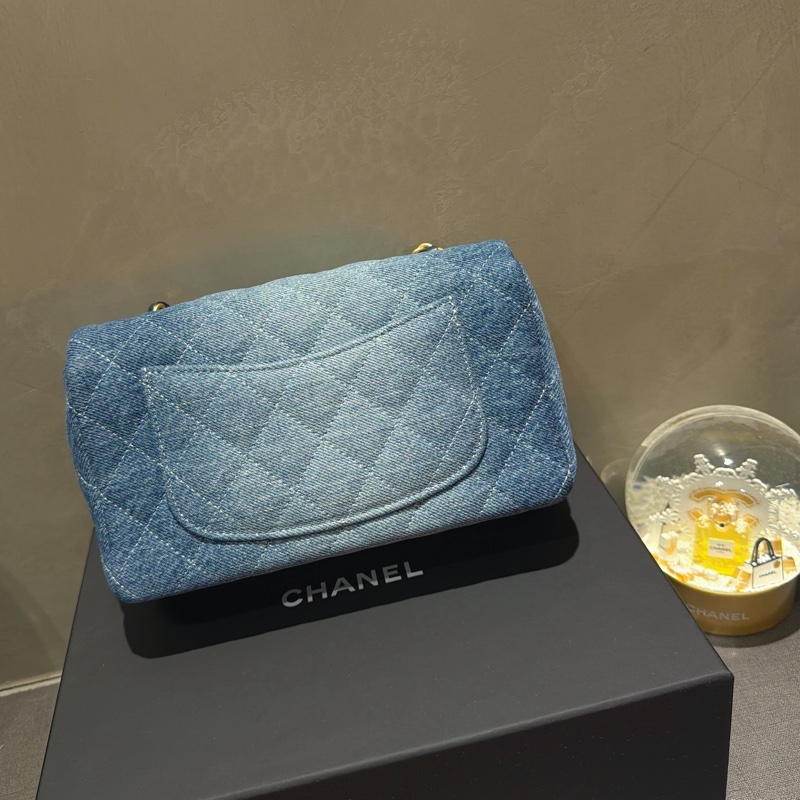 Chanel mini CF20 牛仔單寧®️全新 🆕gift-7