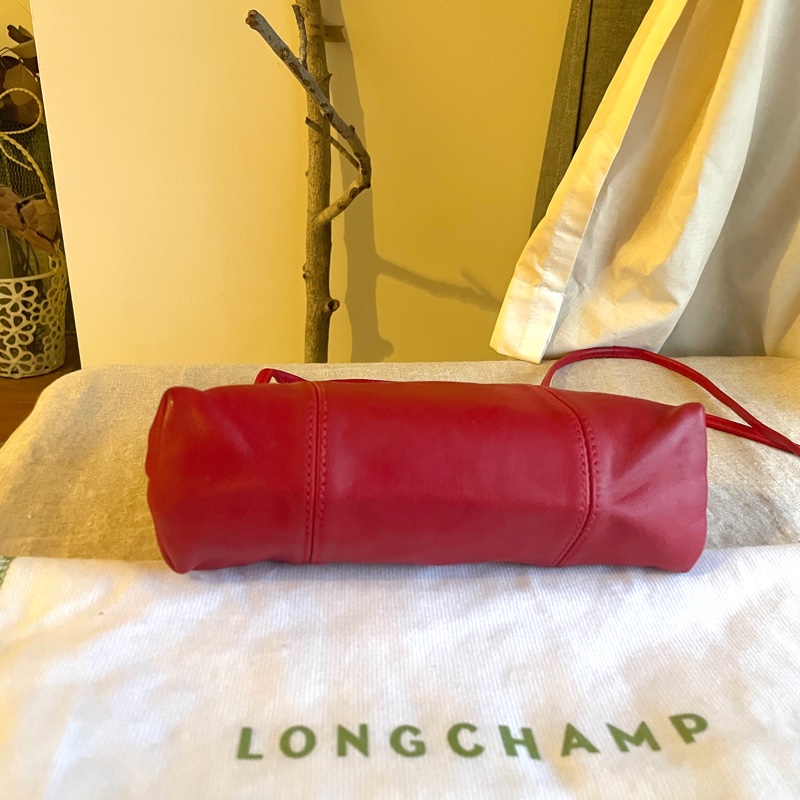 🧣新年快樂🧣Longchamp超輕羊皮小包紅20cm🍎似WOC/錢包/卡包/手機包/手拿包/腋下包/斜背/側背/手拿🍎瀟🍎正品🍎況不錯🍎旅行購物隨身-5