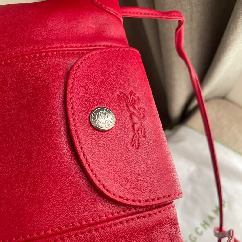 🧣新年快樂🧣Longchamp超輕羊皮小包紅20cm🍎似WOC/錢包/卡包/手機包/手拿包/腋下包/斜背/側背/手拿🍎瀟🍎正品🍎況不錯🍎旅行購物隨身-10