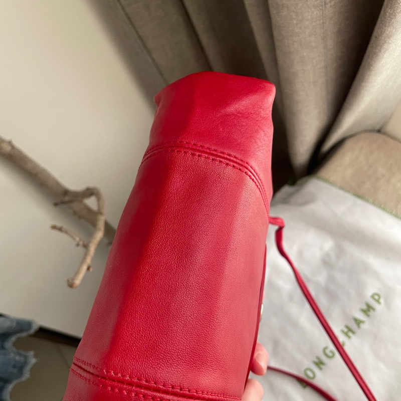 🧣新年快樂🧣Longchamp超輕羊皮小包紅20cm🍎似WOC/錢包/卡包/手機包/手拿包/腋下包/斜背/側背/手拿🍎瀟🍎正品🍎況不錯🍎旅行購物隨身-30