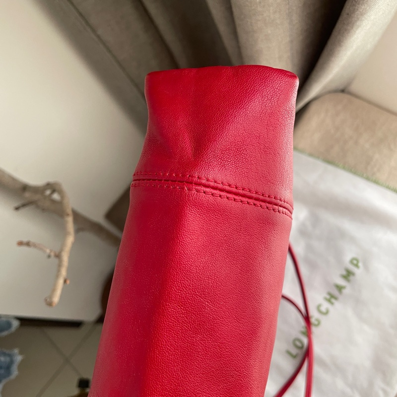 🧣新年快樂🧣Longchamp超輕羊皮小包紅20cm🍎似WOC/錢包/卡包/手機包/手拿包/腋下包/斜背/側背/手拿🍎瀟🍎正品🍎況不錯🍎旅行購物隨身-32