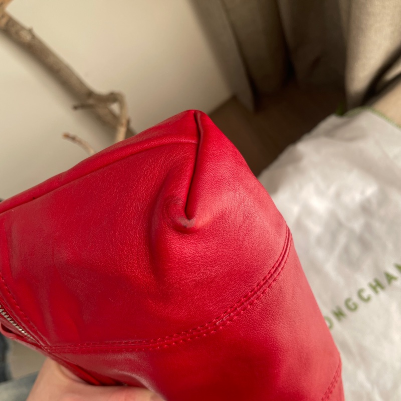 🧣新年快樂🧣Longchamp超輕羊皮小包紅20cm🍎似WOC/錢包/卡包/手機包/手拿包/腋下包/斜背/側背/手拿🍎瀟🍎正品🍎況不錯🍎旅行購物隨身-36