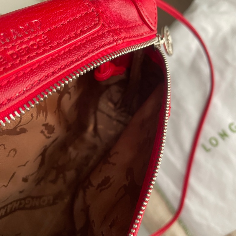🧣新年快樂🧣Longchamp超輕羊皮小包紅20cm🍎似WOC/錢包/卡包/手機包/手拿包/腋下包/斜背/側背/手拿🍎瀟🍎正品🍎況不錯🍎旅行購物隨身-43