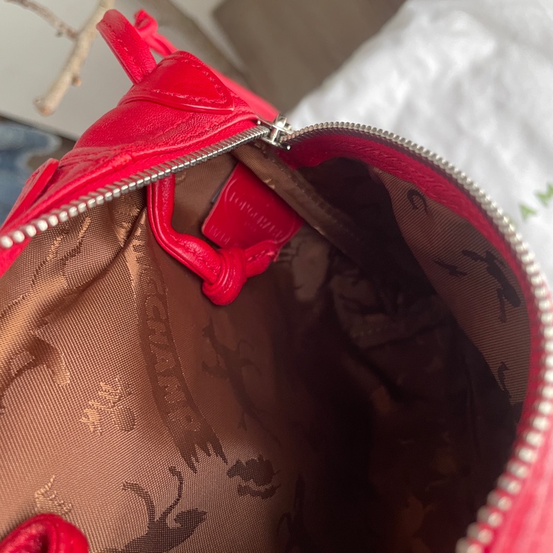 🧣新年快樂🧣Longchamp超輕羊皮小包紅20cm🍎似WOC/錢包/卡包/手機包/手拿包/腋下包/斜背/側背/手拿🍎瀟🍎正品🍎況不錯🍎旅行購物隨身-45