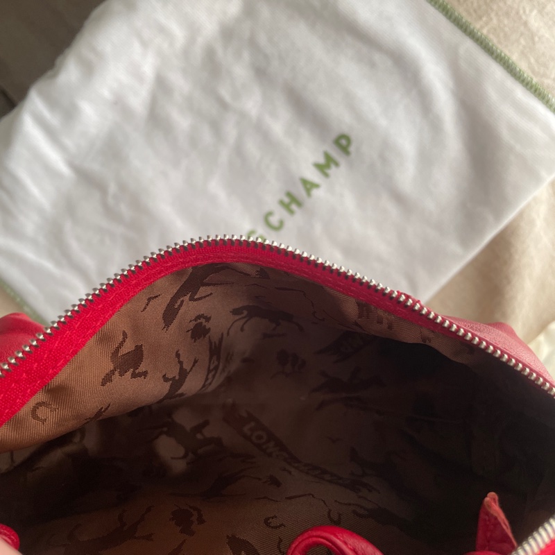 🧣新年快樂🧣Longchamp超輕羊皮小包紅20cm🍎似WOC/錢包/卡包/手機包/手拿包/腋下包/斜背/側背/手拿🍎瀟🍎正品🍎況不錯🍎旅行購物隨身-47