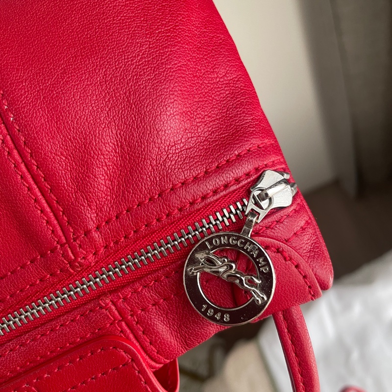 🧣新年快樂🧣Longchamp超輕羊皮小包紅20cm🍎似WOC/錢包/卡包/手機包/手拿包/腋下包/斜背/側背/手拿🍎瀟🍎正品🍎況不錯🍎旅行購物隨身-52