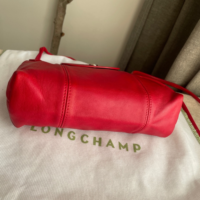 🧣新年快樂🧣Longchamp超輕羊皮小包紅20cm🍎似WOC/錢包/卡包/手機包/手拿包/腋下包/斜背/側背/手拿🍎瀟🍎正品🍎況不錯🍎旅行購物隨身-59