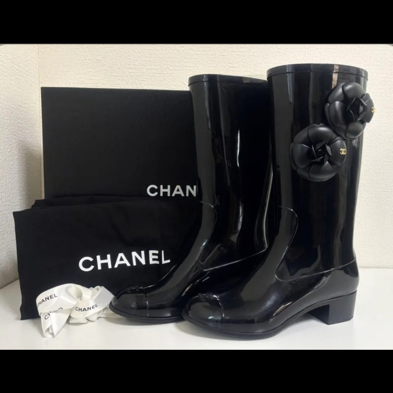 Chanel 山茶花雨靴-0
