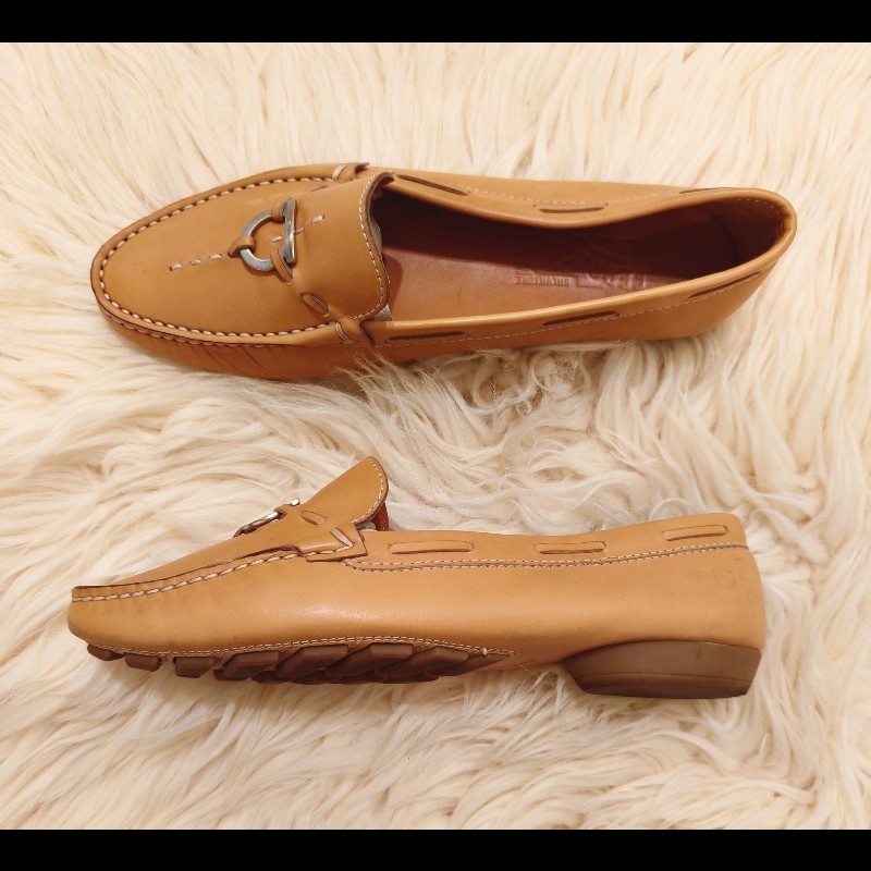 Ferragamo 深駝色平底鞋-3