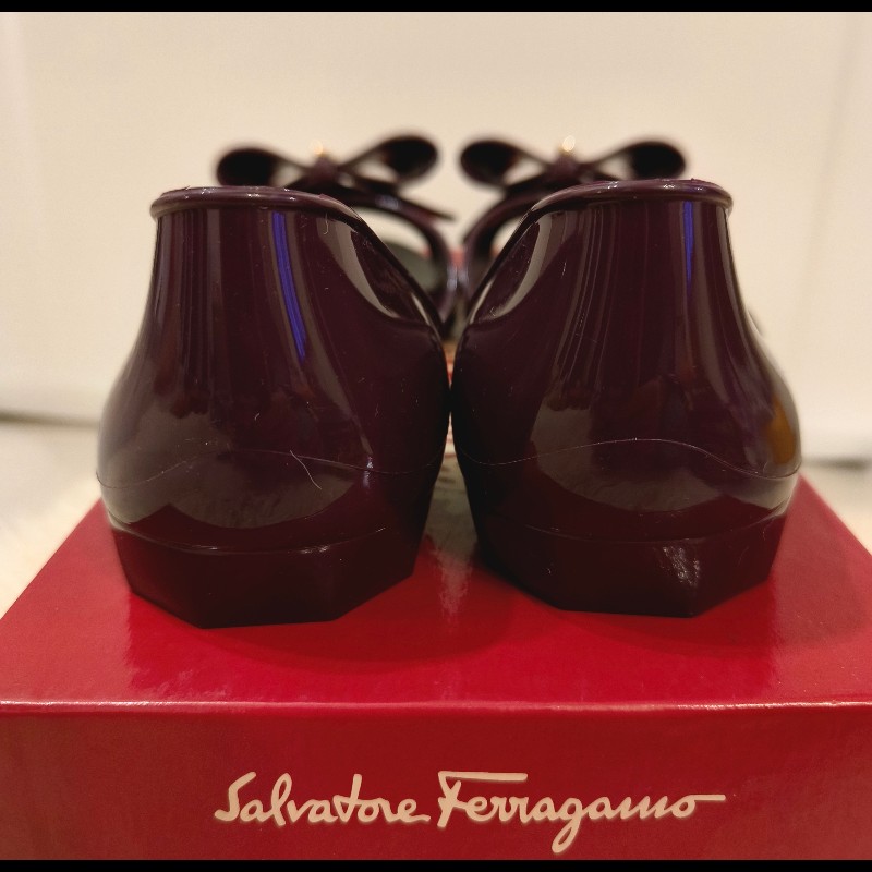 Ferragamo Barbados 果凍蝴蝶結平底鞋🎀-4