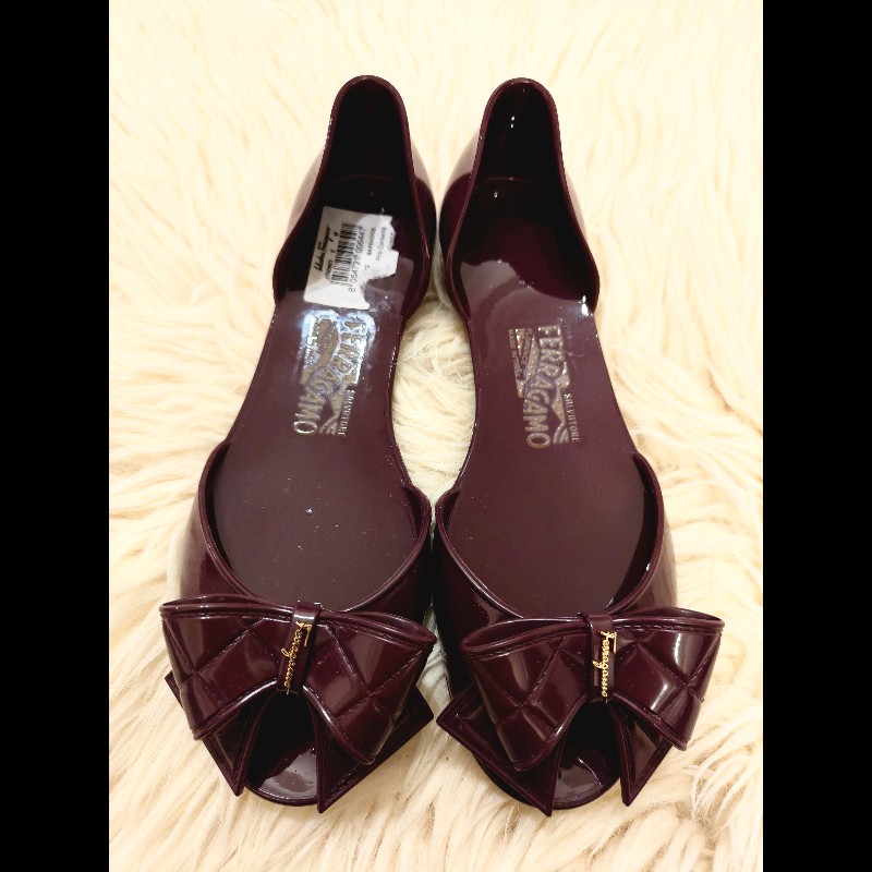 Ferragamo Barbados 果凍蝴蝶結平底鞋🎀-5