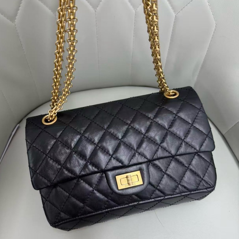 小巴黎二手名牌真品chanel 2.55復刻 小號 24公分 雙蓋 29開保卡-0