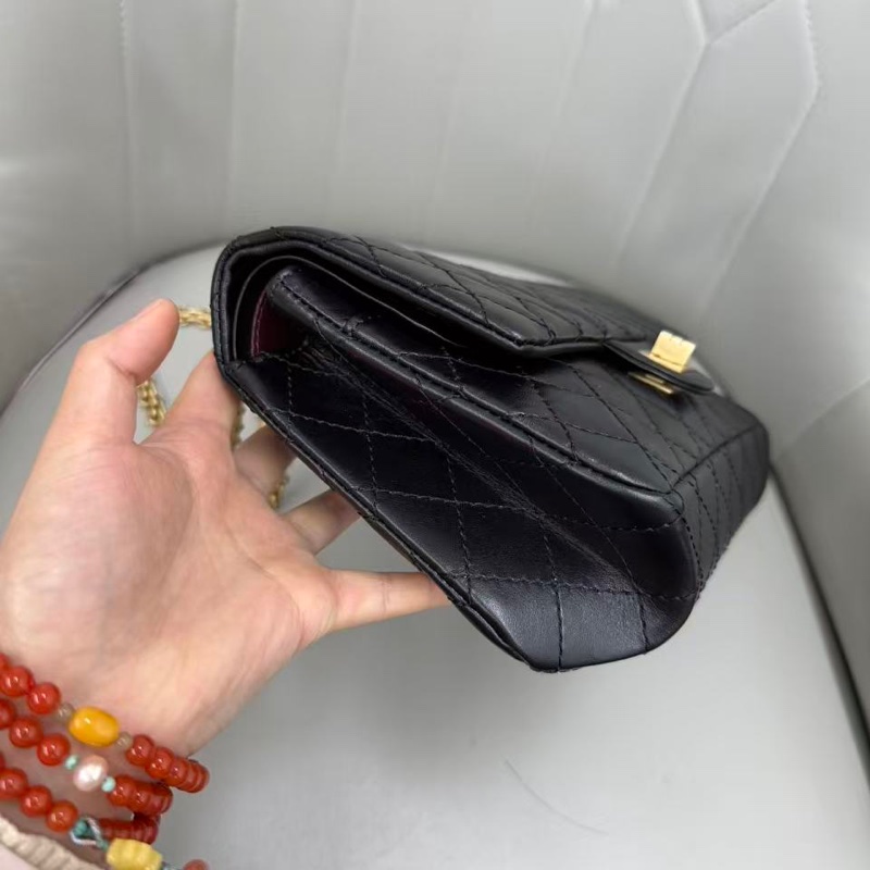 小巴黎二手名牌真品chanel 2.55復刻 小號 24公分 雙蓋 29開保卡-2