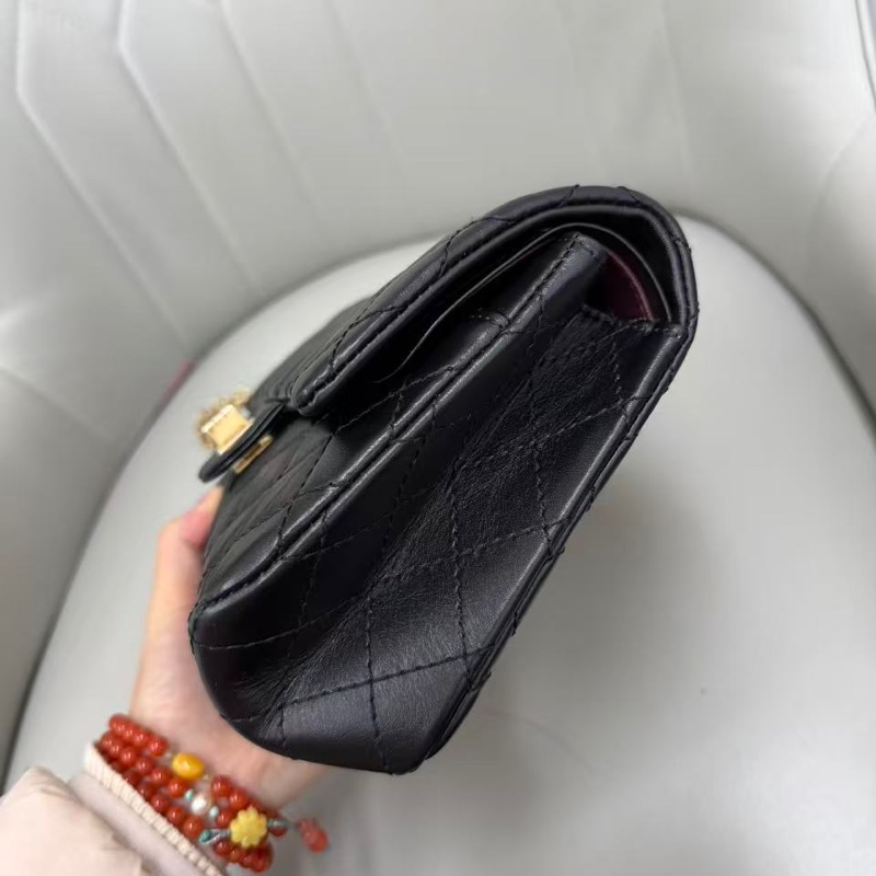 小巴黎二手名牌真品chanel 2.55復刻 小號 24公分 雙蓋 29開保卡-3