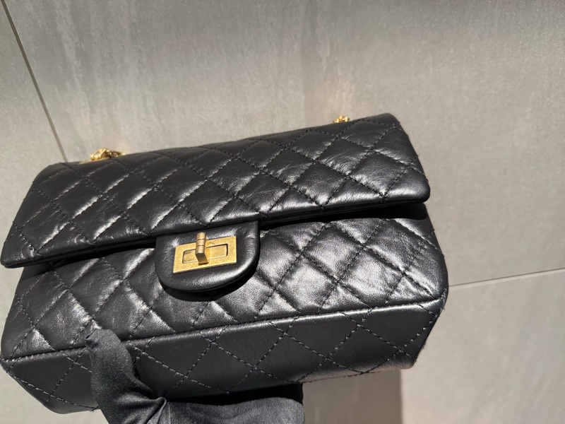 小巴黎二手名牌真品chanel 2.55復刻 小號 24公分 雙蓋 29開保卡-1