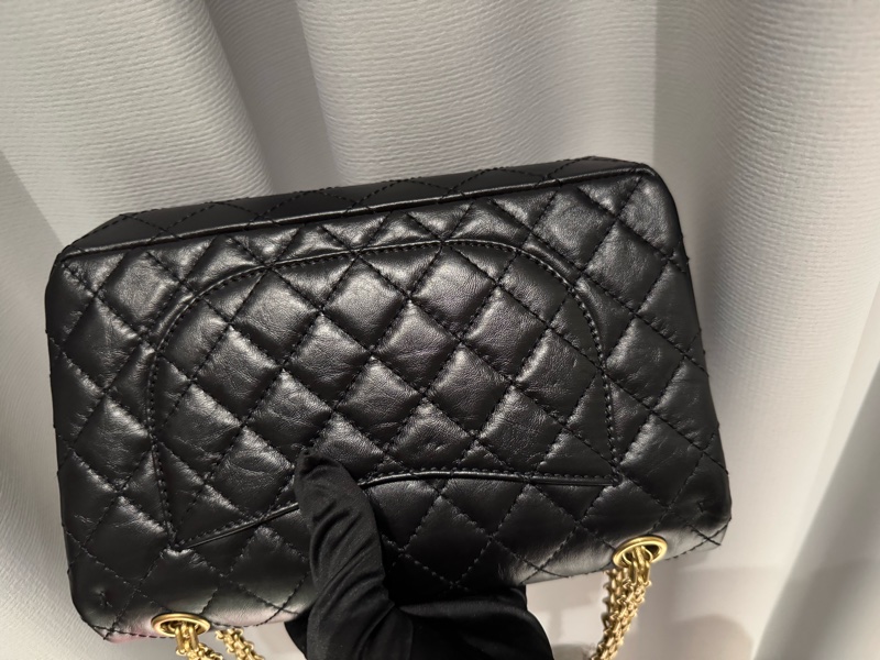 小巴黎二手名牌真品chanel 2.55復刻 小號 24公分 雙蓋 29開保卡-8