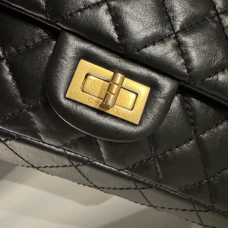 小巴黎二手名牌真品chanel 2.55復刻 小號 24公分 雙蓋 29開保卡-16