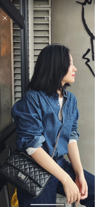 小巴黎二手名牌真品Chanel 2.55  極新 黑銀 24公分 小號 有卡 28開-5