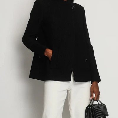 Chanel 15P 黑色軟泥外套-3