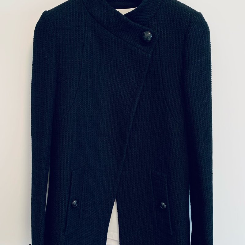 Chanel 15P 黑色軟泥外套-7