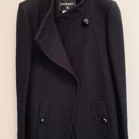 Chanel 15P 黑色軟泥外套-9