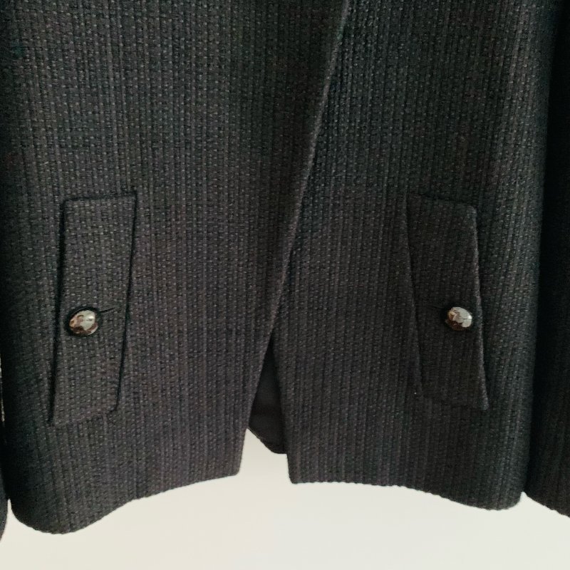 Chanel 15P 黑色軟泥外套-12