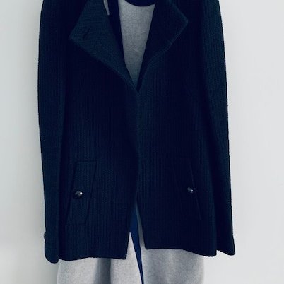 Chanel 15P 黑色軟泥外套-14