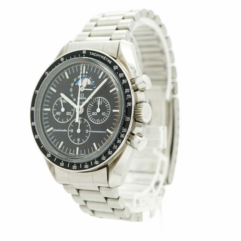 歐米茄超霸系列3876.50.31黑色錶盤男士腕錶-2