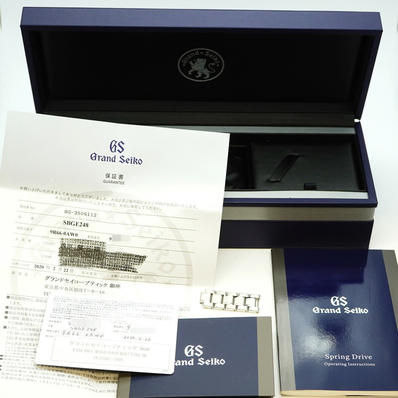 精工 Grand SBGE248 9R66-0AW0 藍色錶盤男士腕錶-1