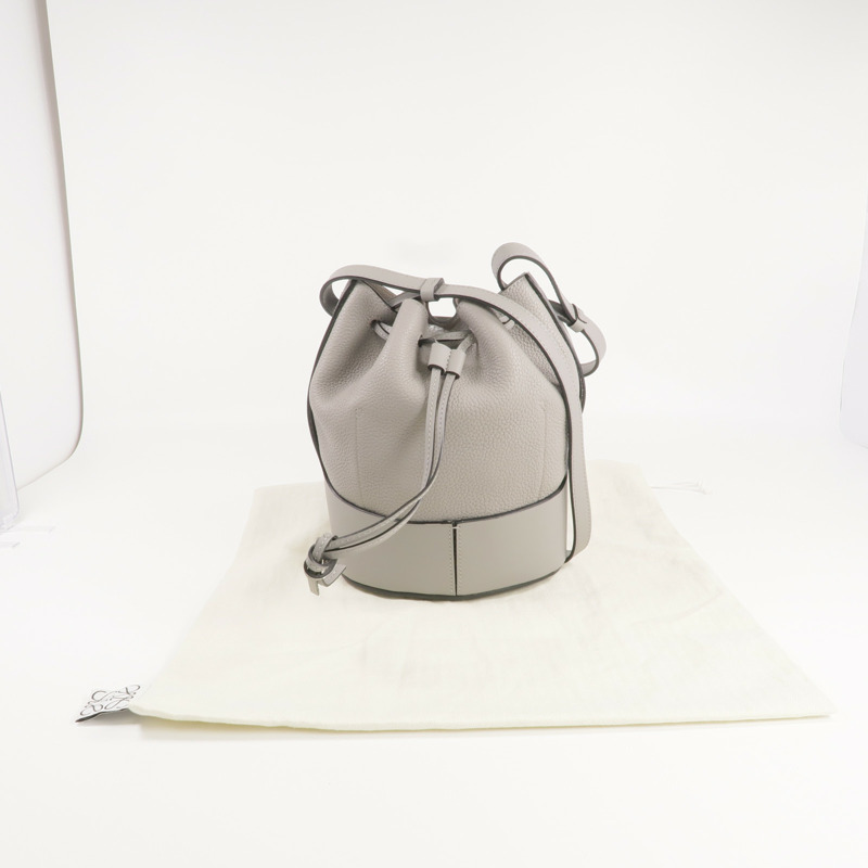 LOEWE 牛皮皮革Balloon Bag Small銀扣肩背袋-9
