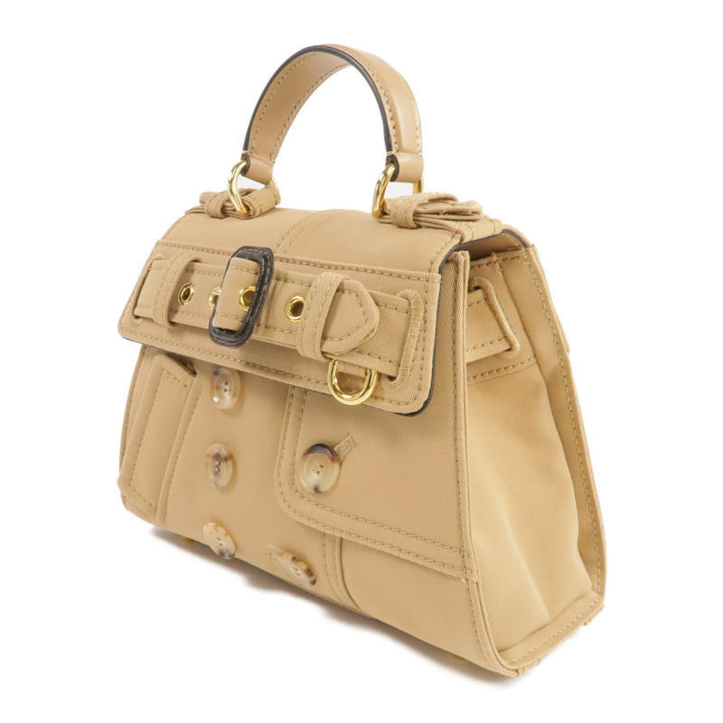 MOSCHINO 棉混紡Trench Coat Design 2 Way Shoulder金扣手挽肩背兩用袋-1